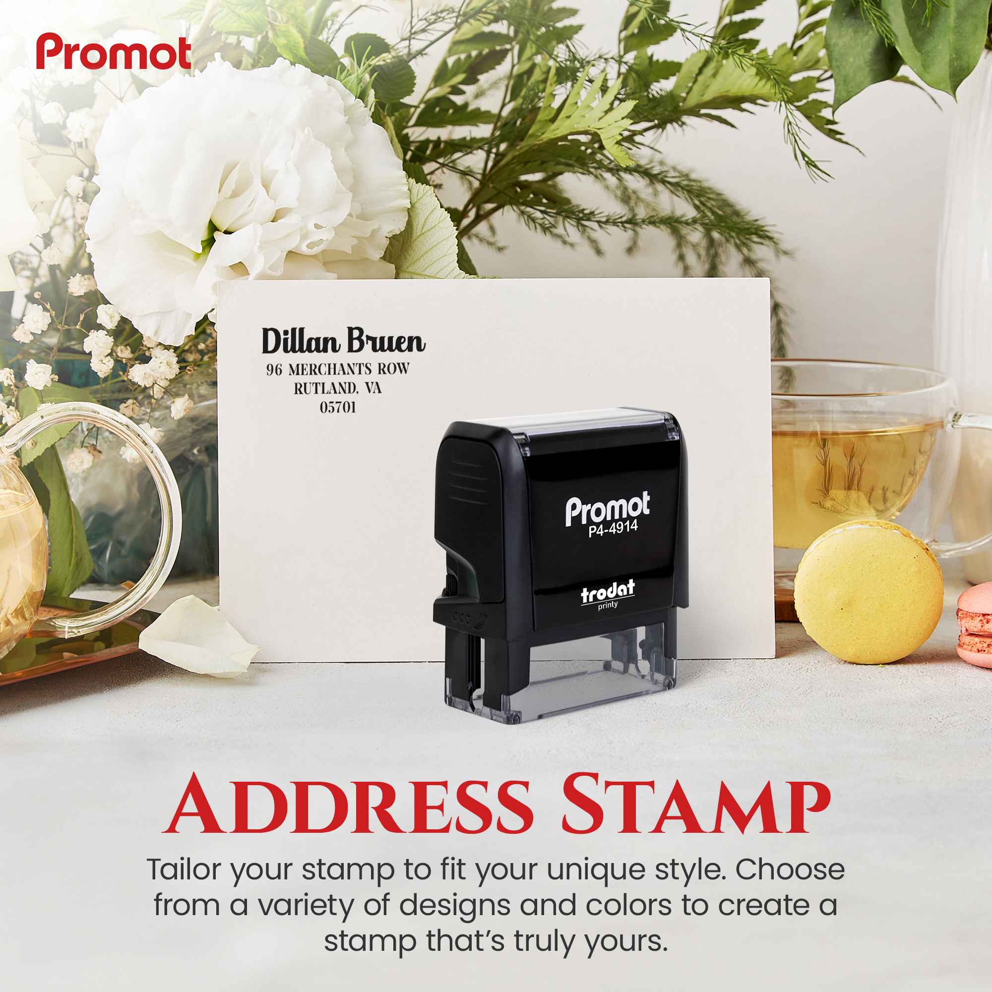 Address Stamp D8 (Extra Large) 4-Line hover